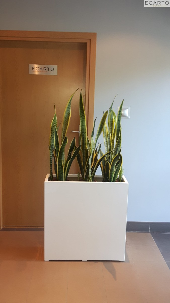 Donica  LARGO 60x28x60 BIAŁY POŁYSK