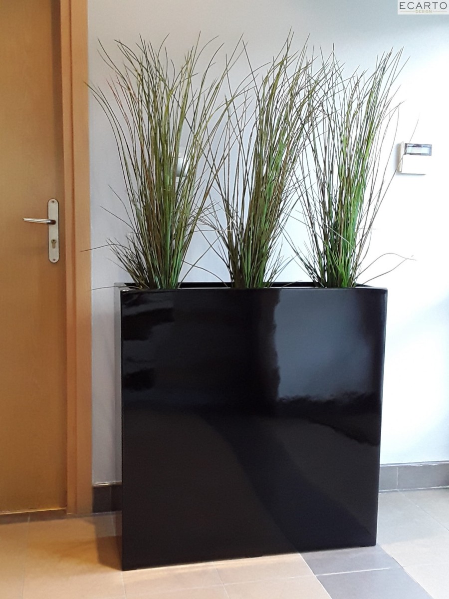 Donica  LARGO 90x28x90 CZARNY POŁYSK