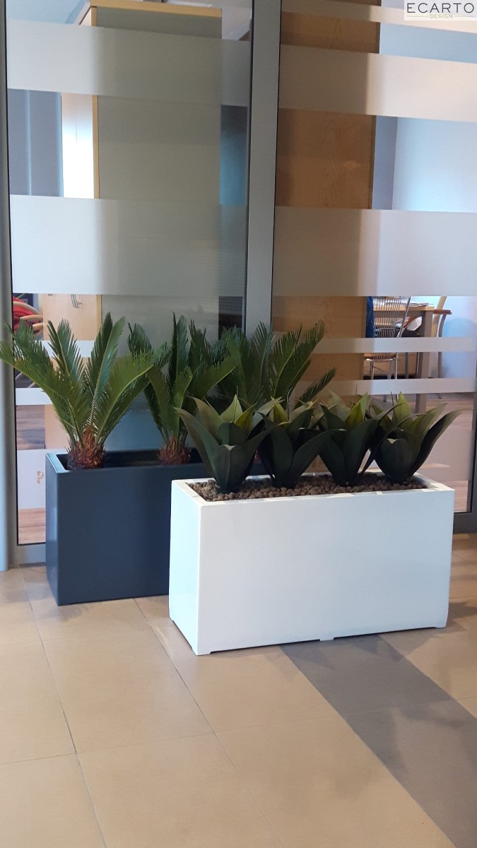 Donica  LARGO 75x28X40 BIAŁY POŁYSK  