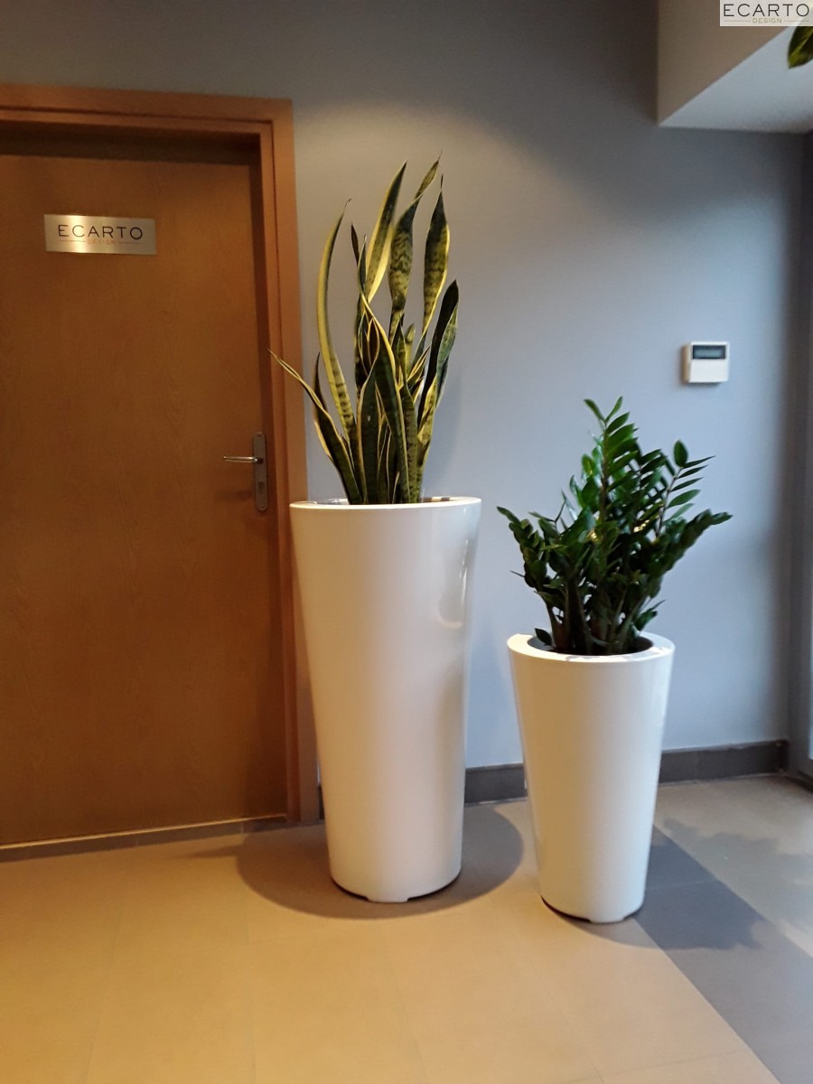 Donica  LEY Ø36x66 BIAŁY POŁYSK