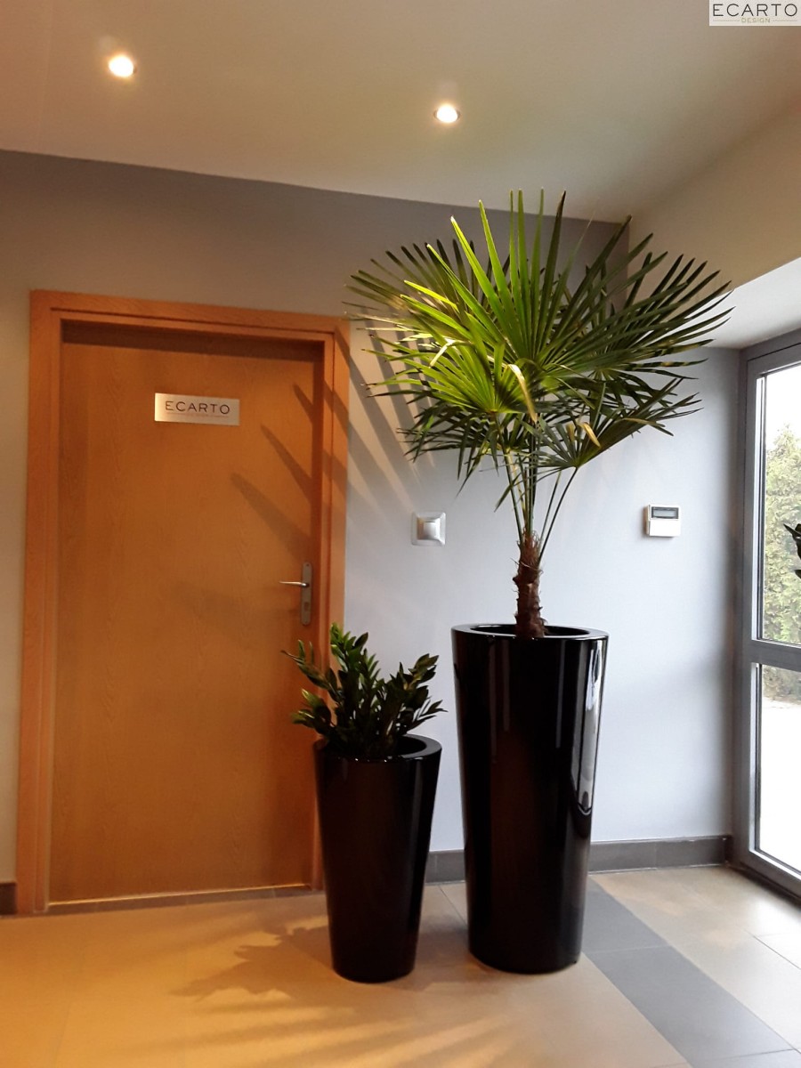 Donica  LEY Ø36x66 CZARNY POŁYSK