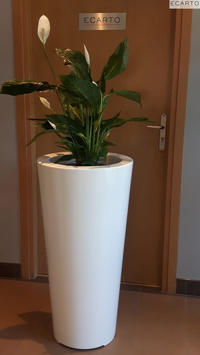 Donica  LEY Ø50X100 BIAŁY POŁYSK