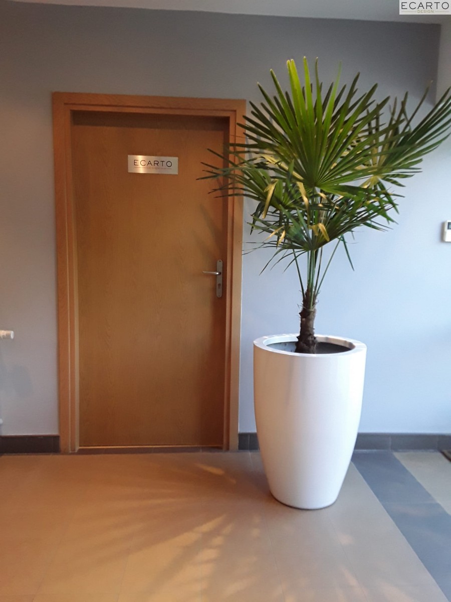 Donica  CALIZ Ø57X70  BIAŁY POŁYSK