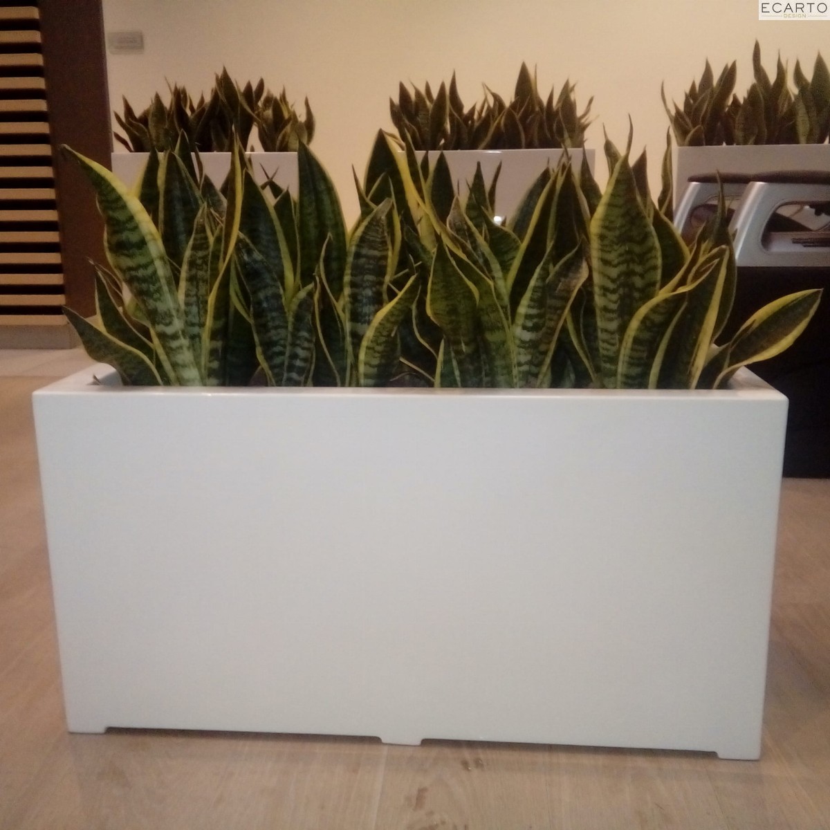 Donica  LARGO 100x45x46 BIAŁY POŁYSK 