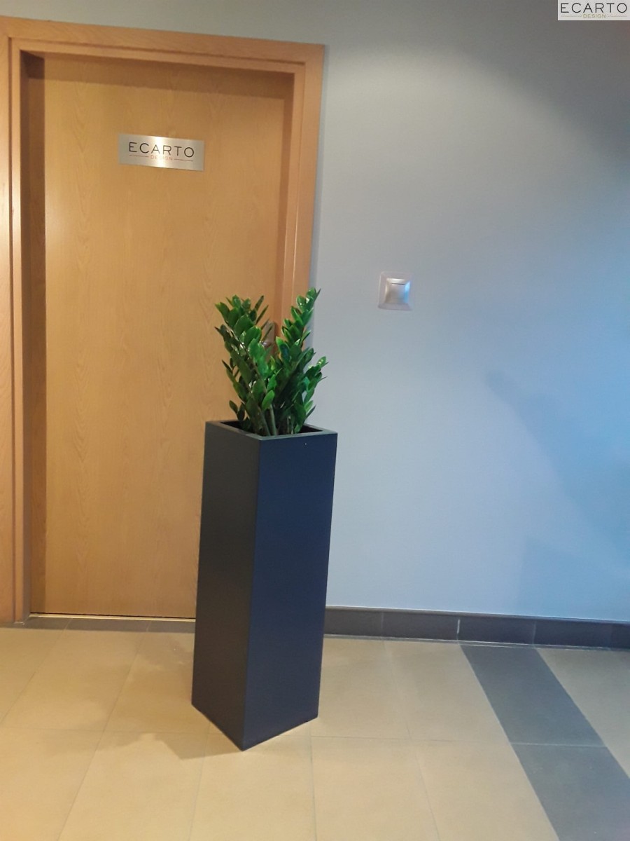 Donica  CUBO ALTA 28X28X90 ANTRACYT MAT