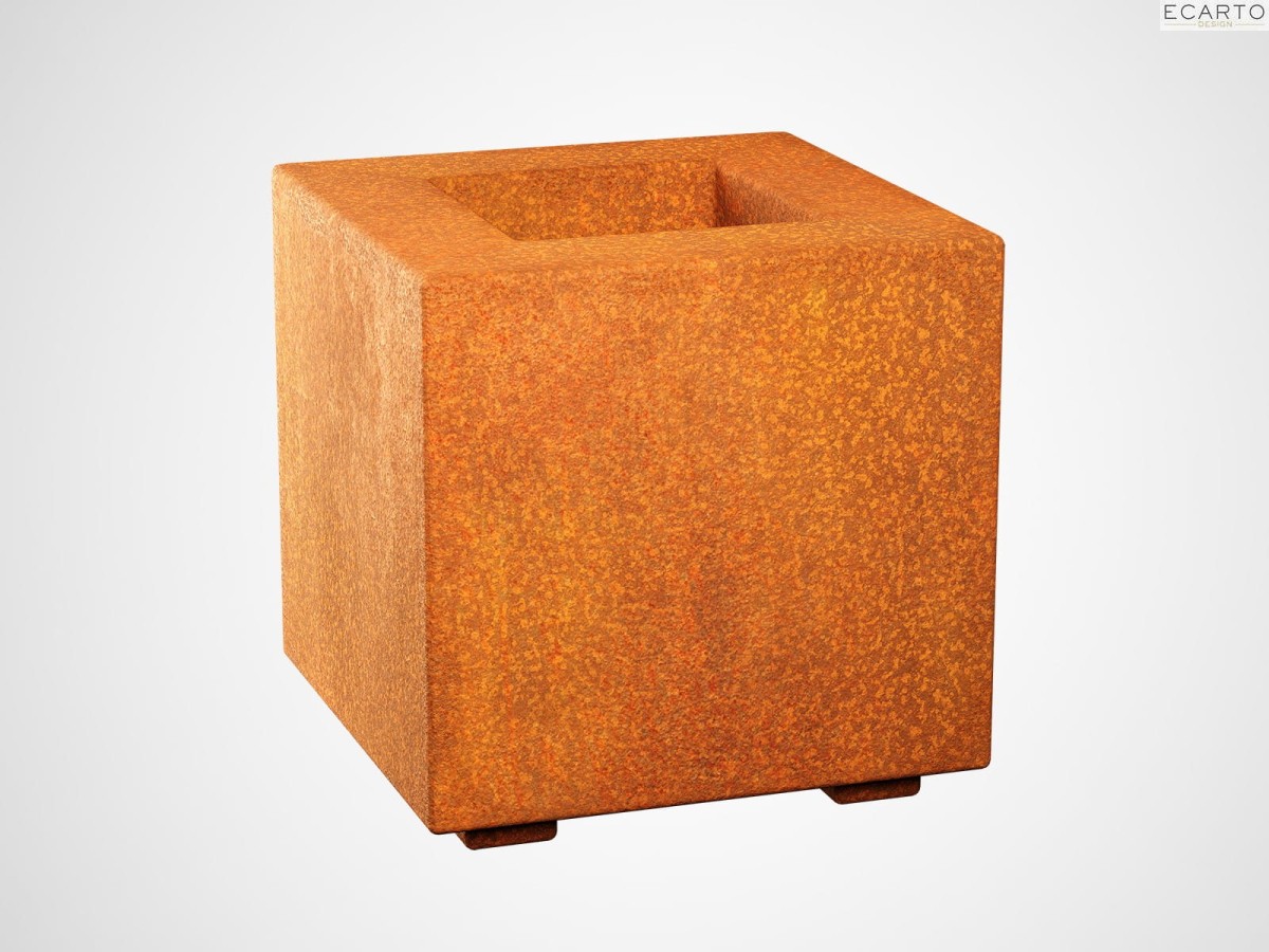 DONICA METALOWA – CORTEN CUBO 1 30x30x30