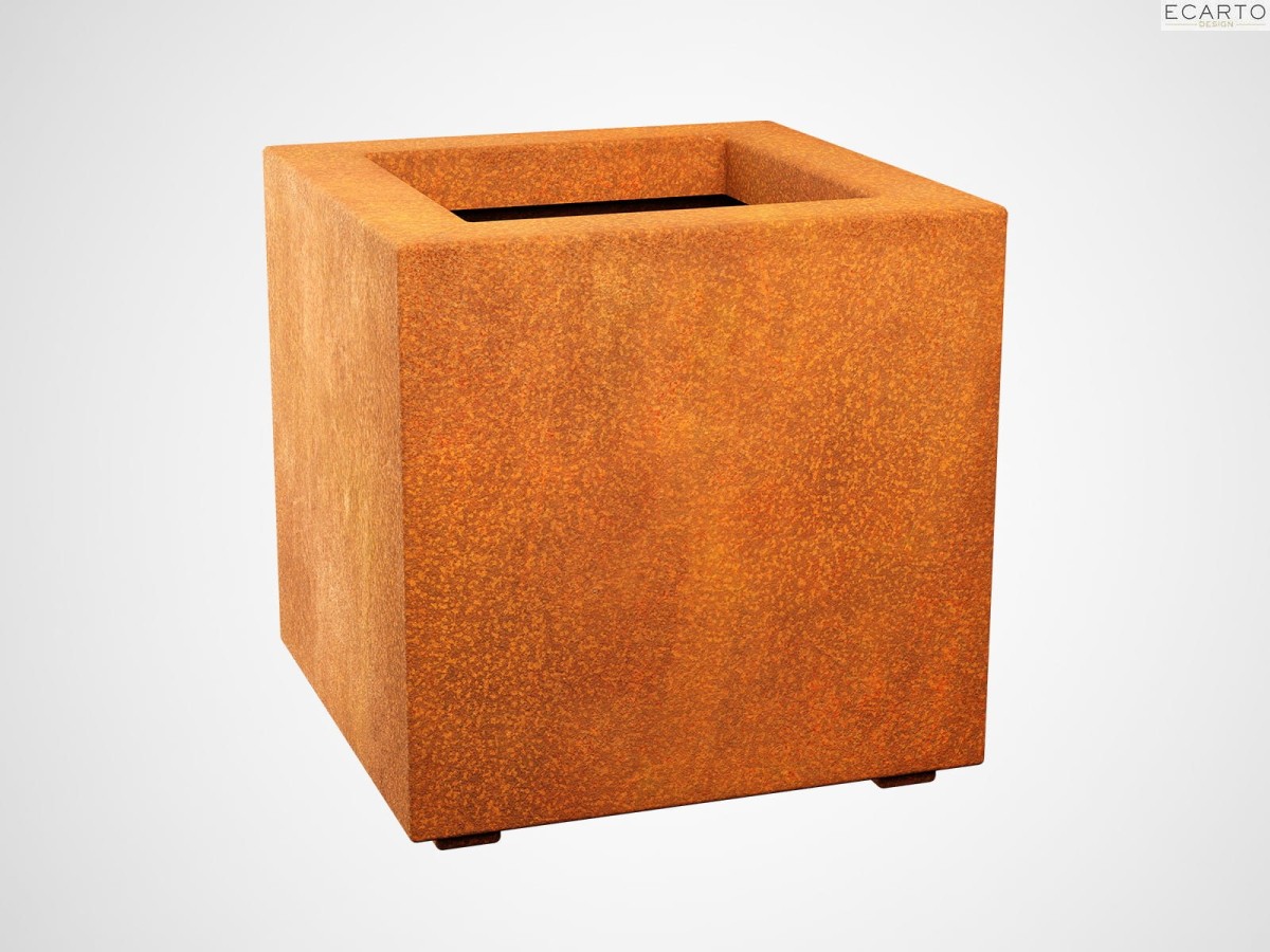 DONICA METALOWA – CORTEN CUBO 2 45x45x45