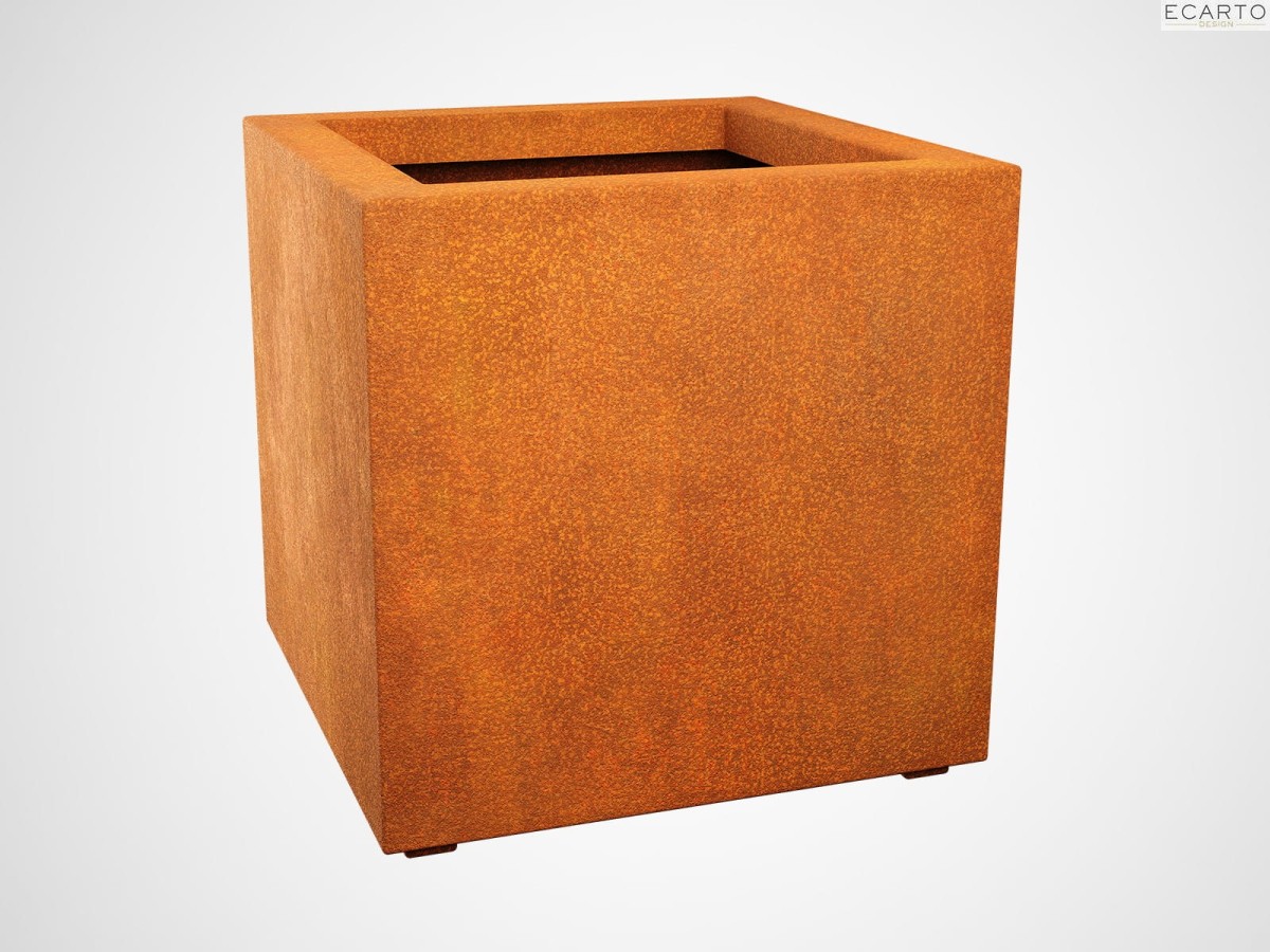 DONICA METALOWA – CORTEN CUBO 4 90x90x90