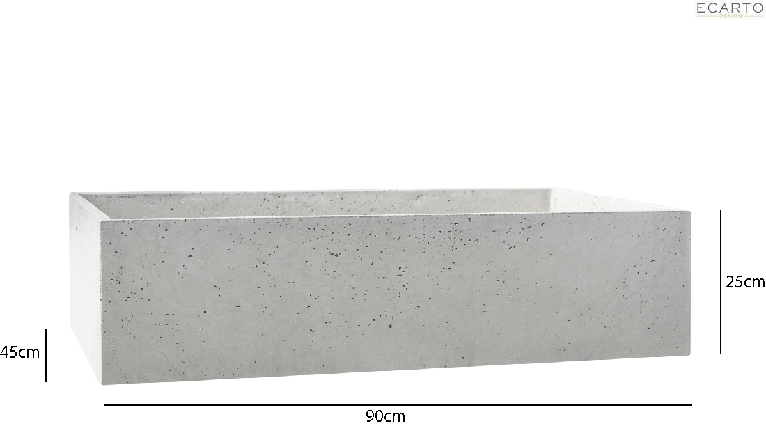 DONICA BETONOWA BOX 90x45x25