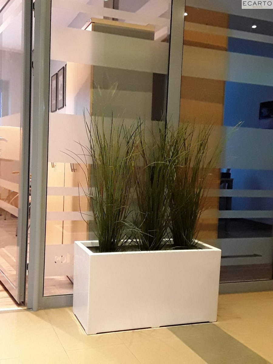 Donica  LARGO 80X38X43 BIAŁY POŁYSK