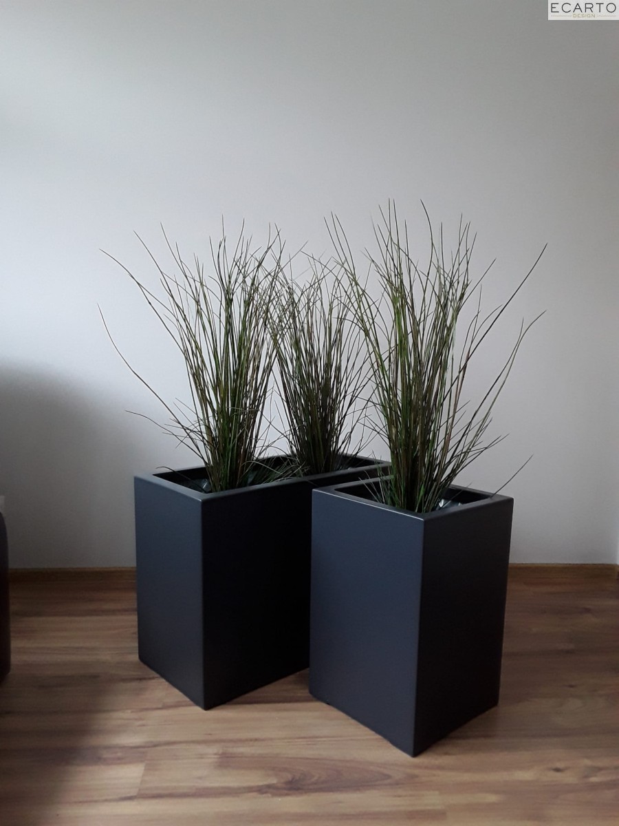 Donica  CUBO  ALTA 40x40x60 CZARNY POŁYSK