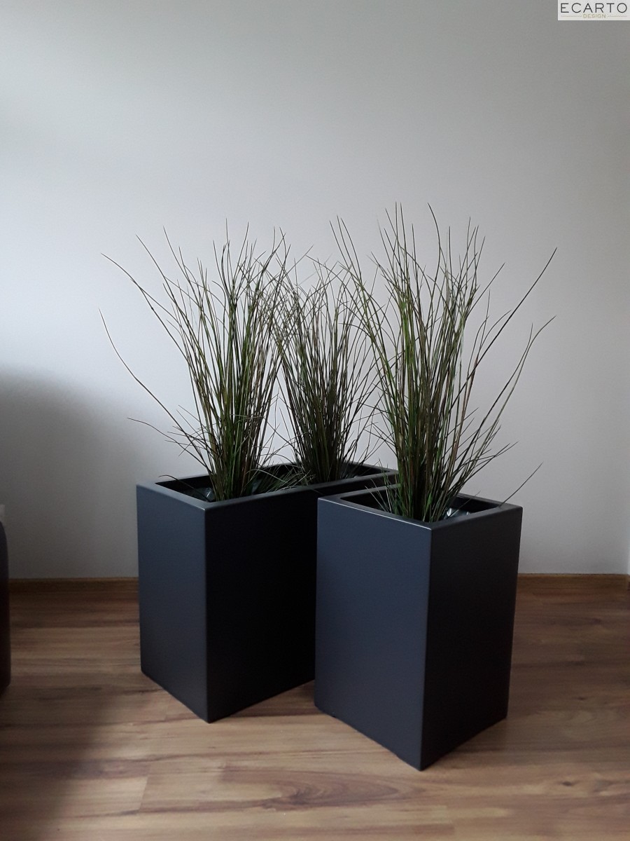 Donica  CUBO  ALTA 40x40x60 BIAŁY POŁYSK