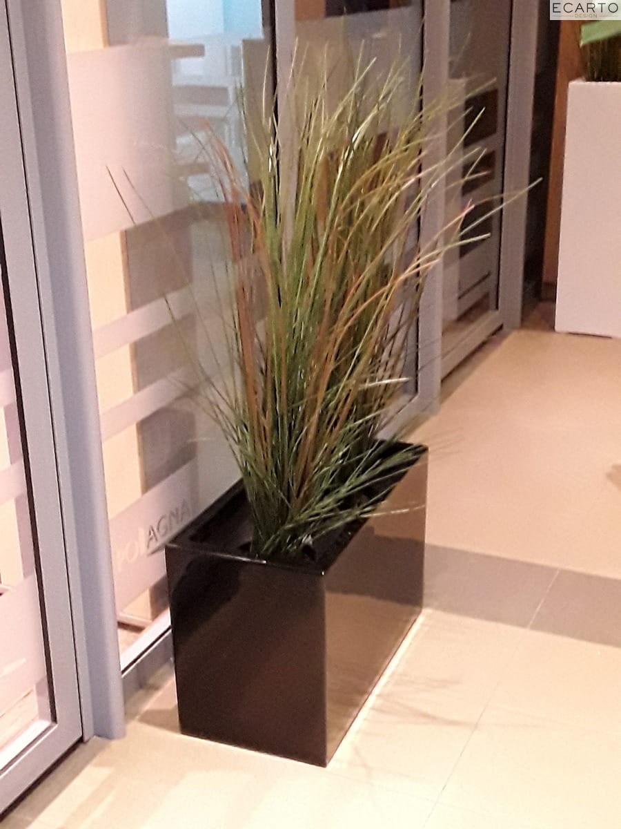 Donica  LARGO 80x38x43 CZARNY POŁYSK