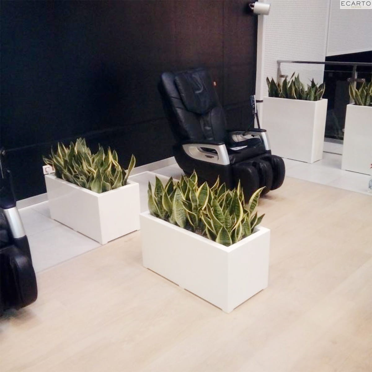 Donica  LARGO 80x50x50 BIAŁY POŁYSK