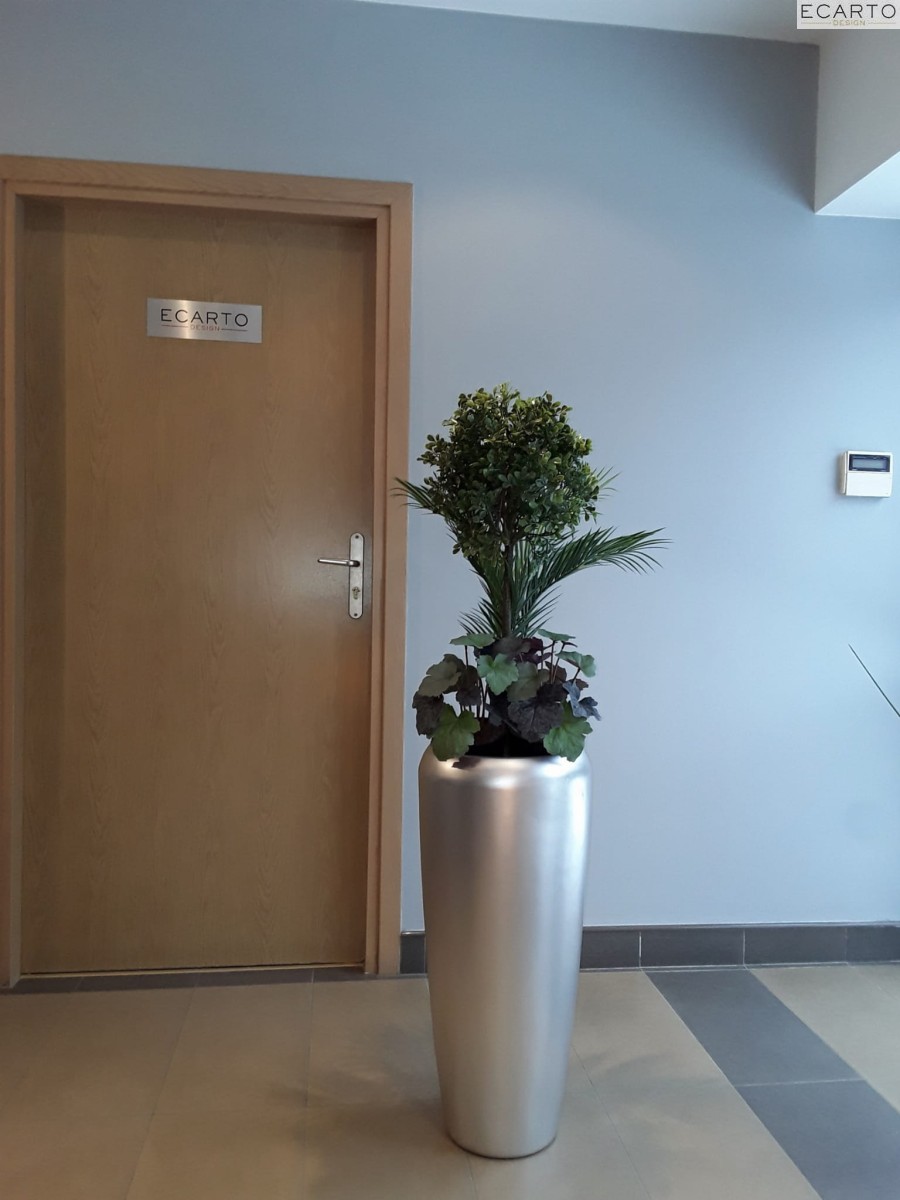 Donica  Tivoli  Poco Ø34X22 H:75  Srebrny mat