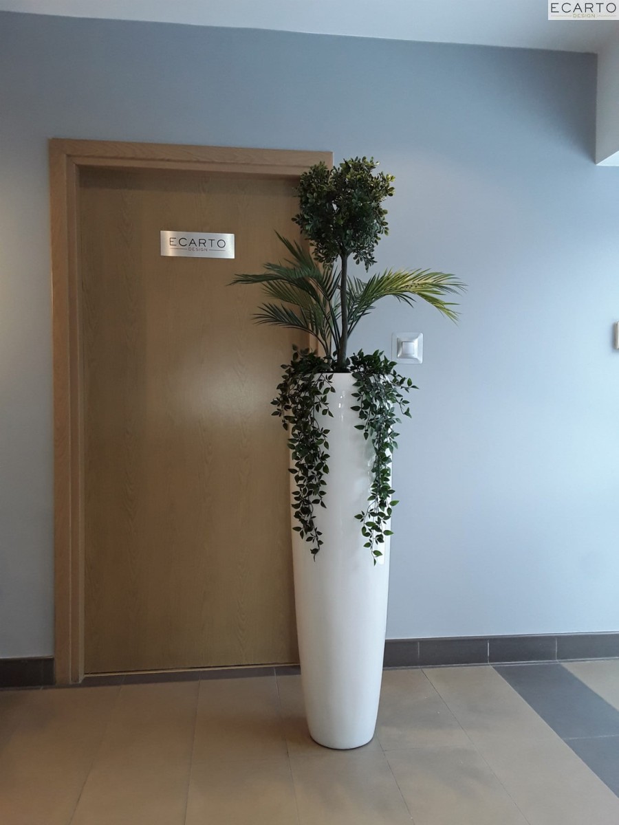 Donica  Tivoli  Alto Ø34X22 H:118  Biały połysk