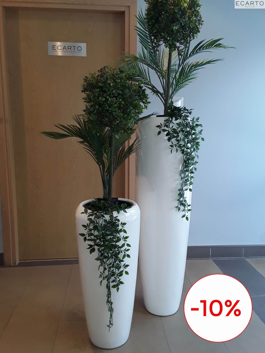 Donica  Tivoli  Poco + Tivioli Alto Biały połysk