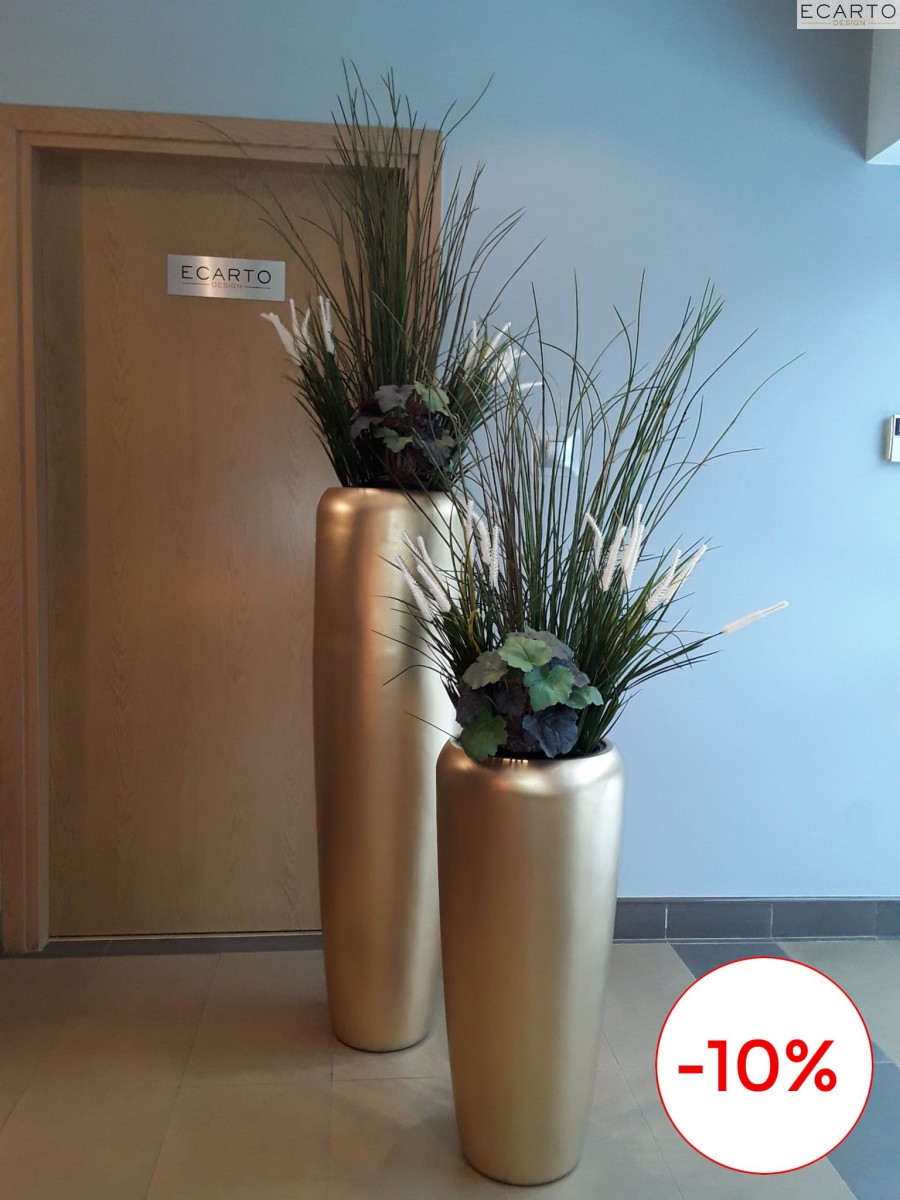 Donica  Tivoli  Poco + Tivioli Alto Złoty mat