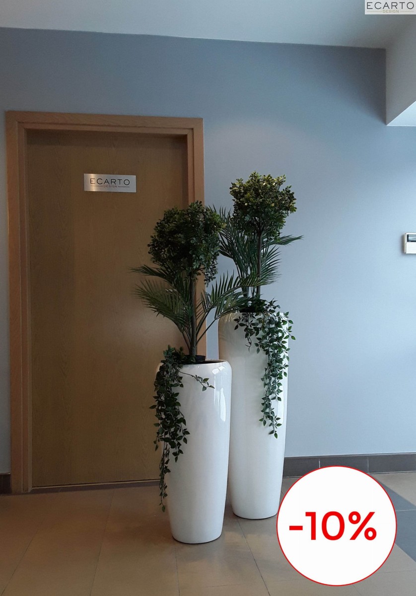 Donica  Tivoli  Poco + Tivioli Altezza Biały połysk