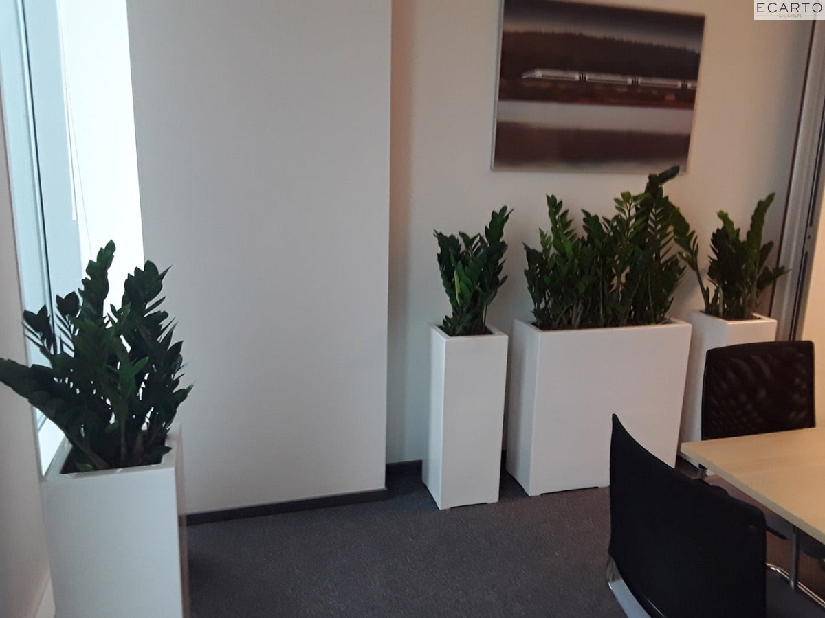 Donica  CUBO ALTA 30X30X76 BIAŁY POŁYSK