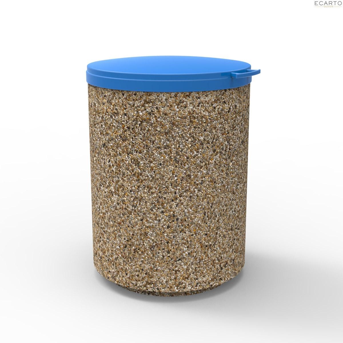 KOSZ ULICZNY OKRĄGŁY 120 LTR Z POKRYWĄ