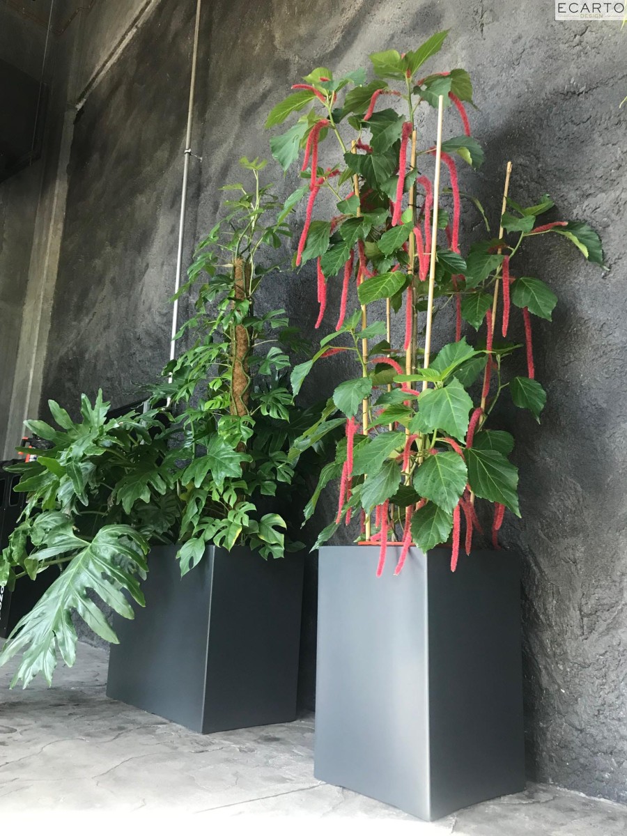 Donica  CUBO  ALTA 40x40x60 ANTRACYT MAT