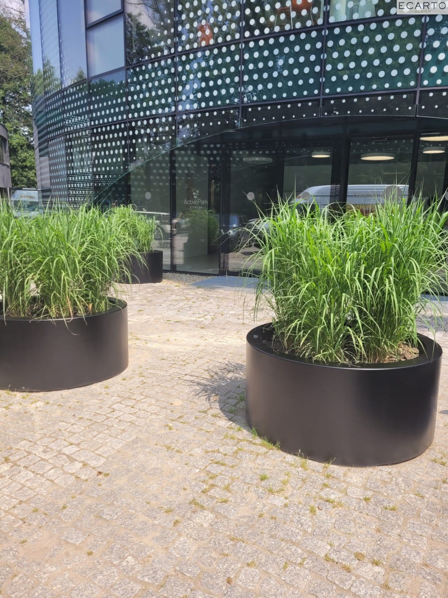 Donica  CIRCULO Ø130x80  ANTRACYT MAT