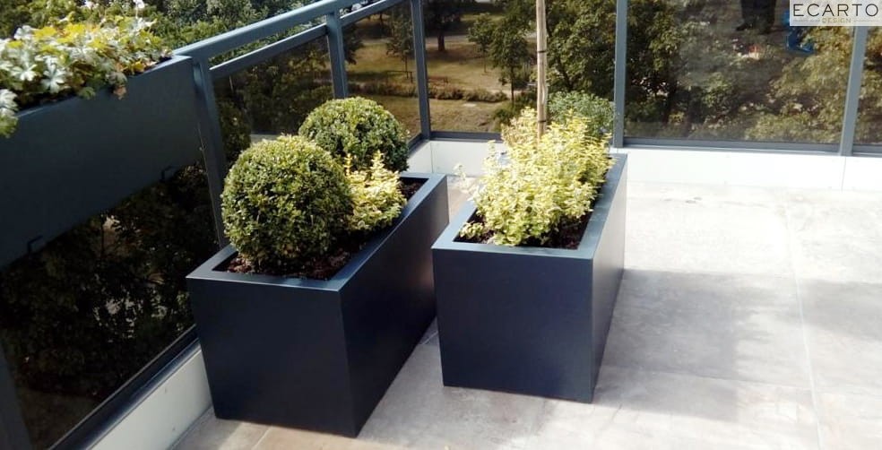 Donica  LARGO 90x60x60 CZARNY POŁYSK