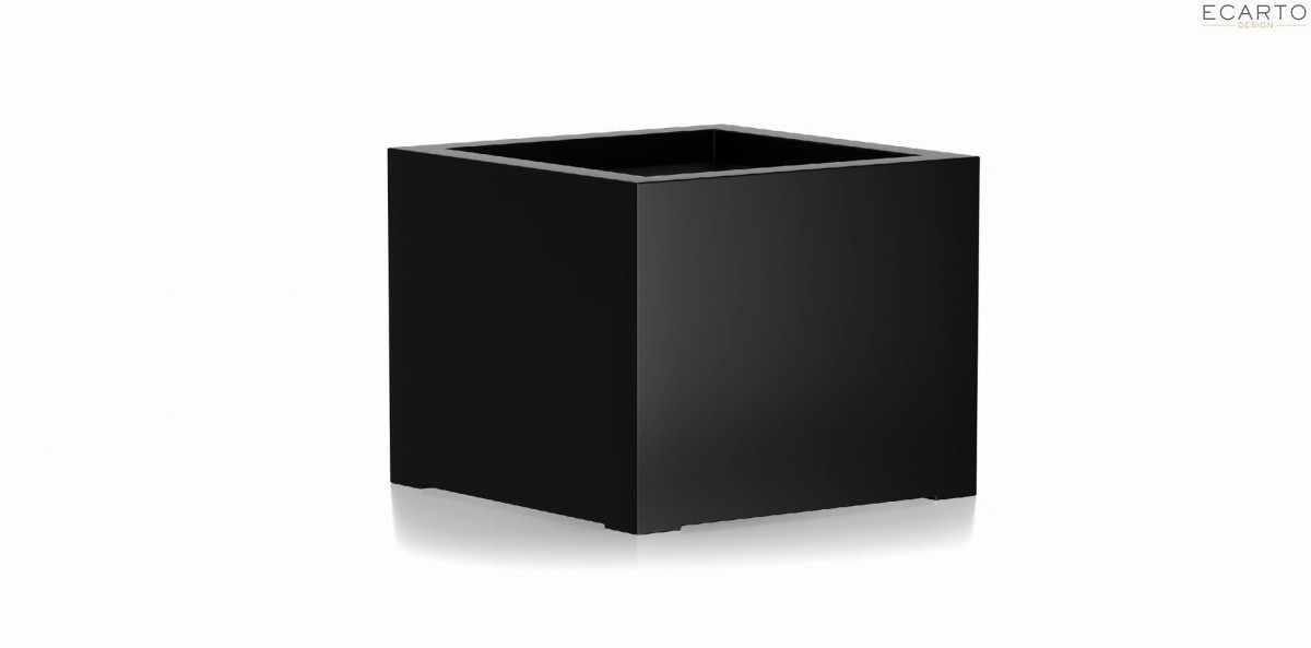 Donica CUBO 100x100x80 CZARNY POŁYSK
