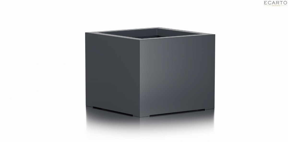Donica CUBO 100x100x80 ANTRACYT MAT