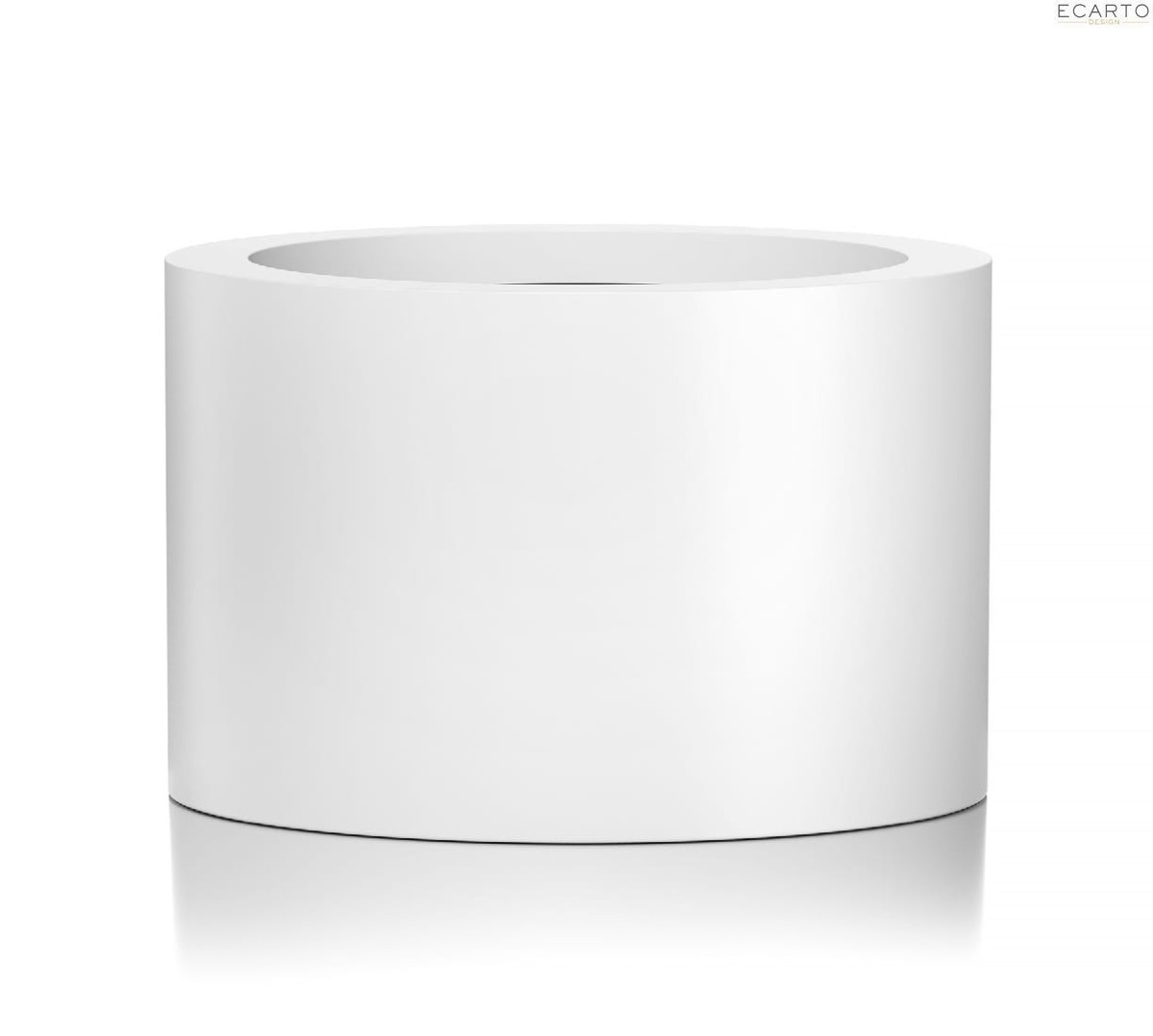 Donica  CIRCULO Ø60x40  BIAŁY POŁYSK 