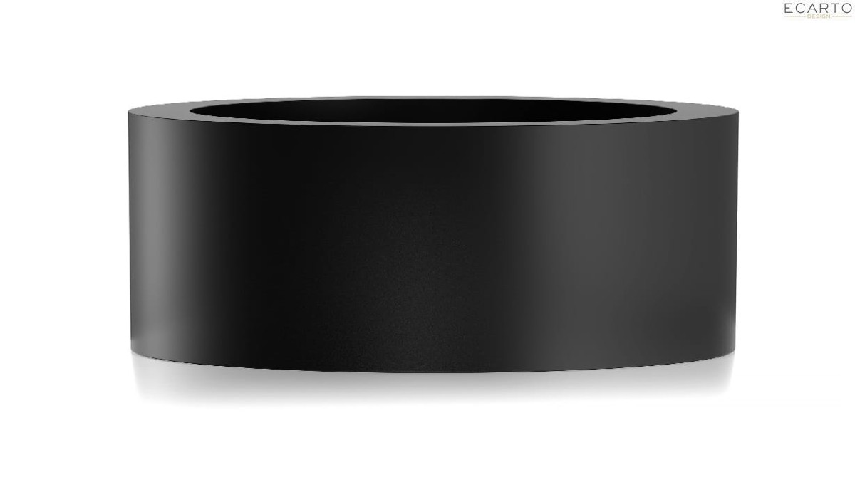 Donica CIRCULO Ø100x40 CZARNY POŁYSK