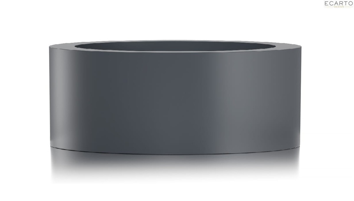 Donica CIRCULO Ø100x40 ANTRACYT MAT