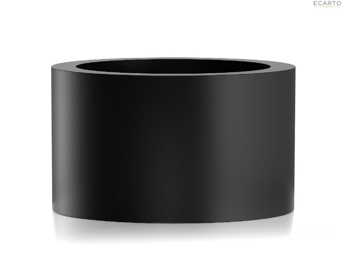 Donica CIRCULO Ø100x60 CZARNY POŁYSK