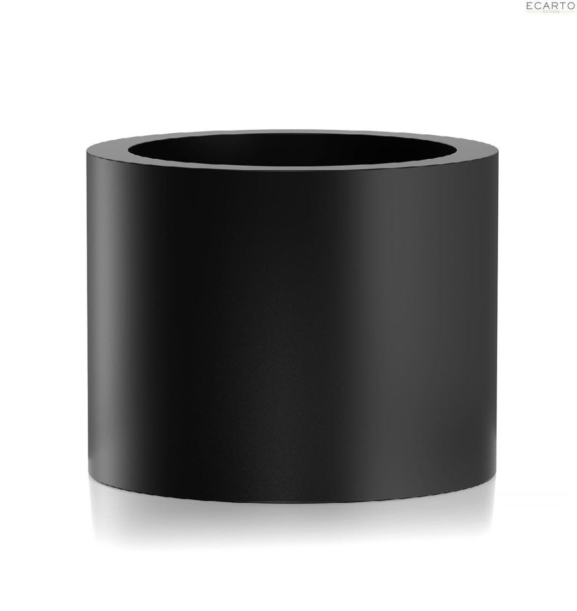 Donica  CIRCULO Ø100x80  CZARNY POŁYSK