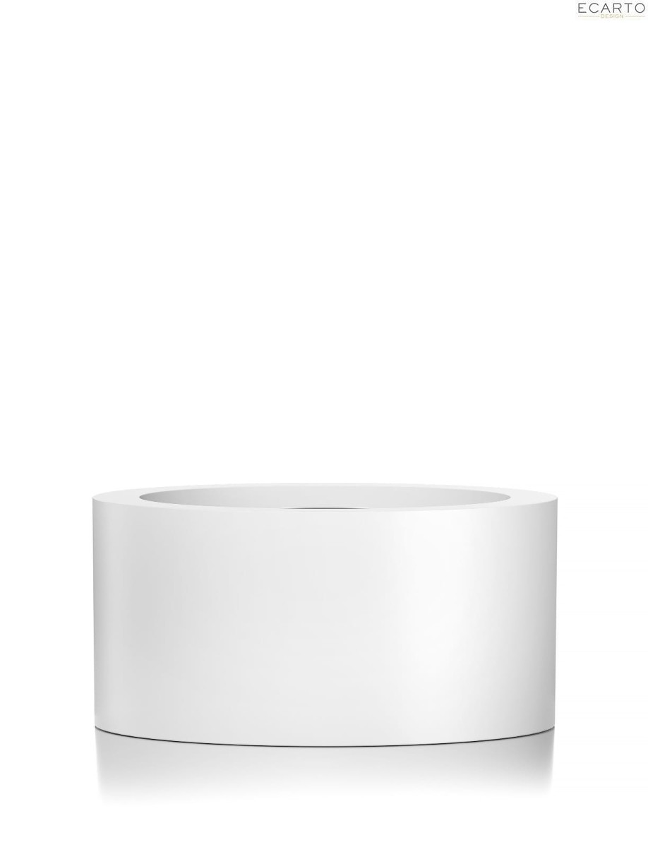 Donica  CIRCULO Ø80x40  BIAŁY POŁYSK 