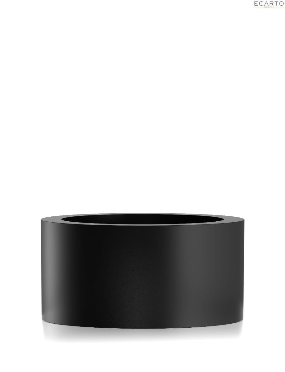 Donica  CIRCULO Ø80x40 CZARNY POŁYSK 