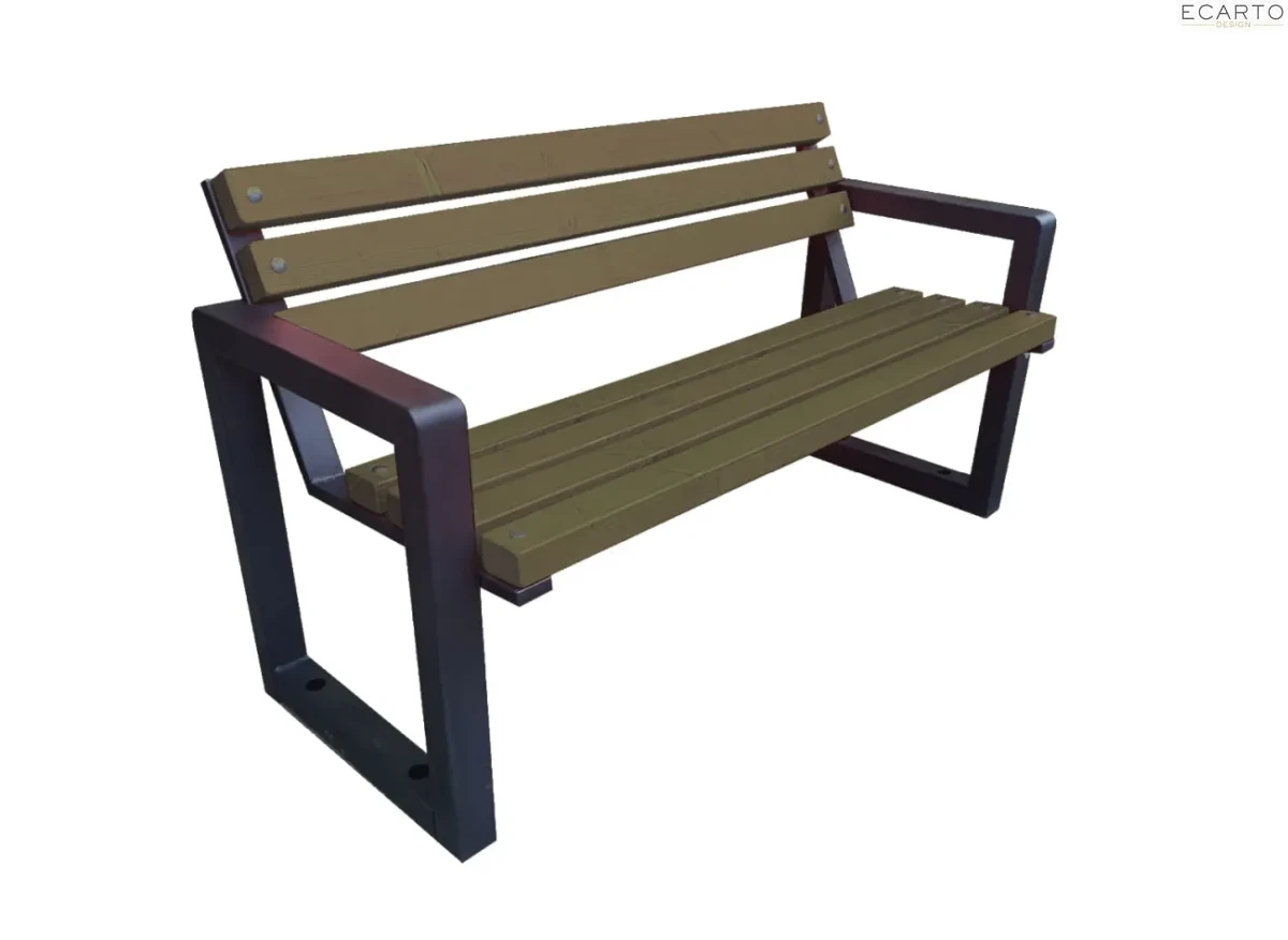 Solidna ławka ogrodowa Carbone 150cm