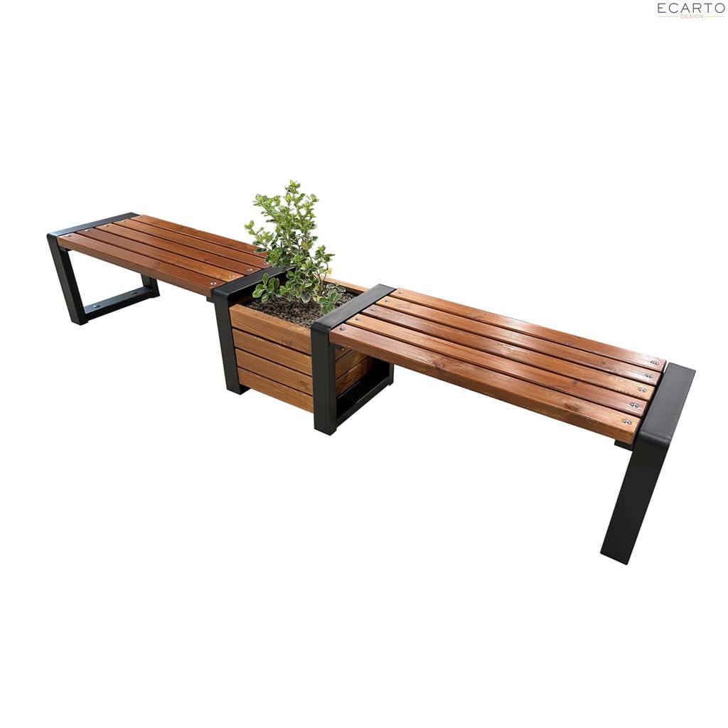  Ławka ogrodowa Grande 200 cm z donicą (podwójna)