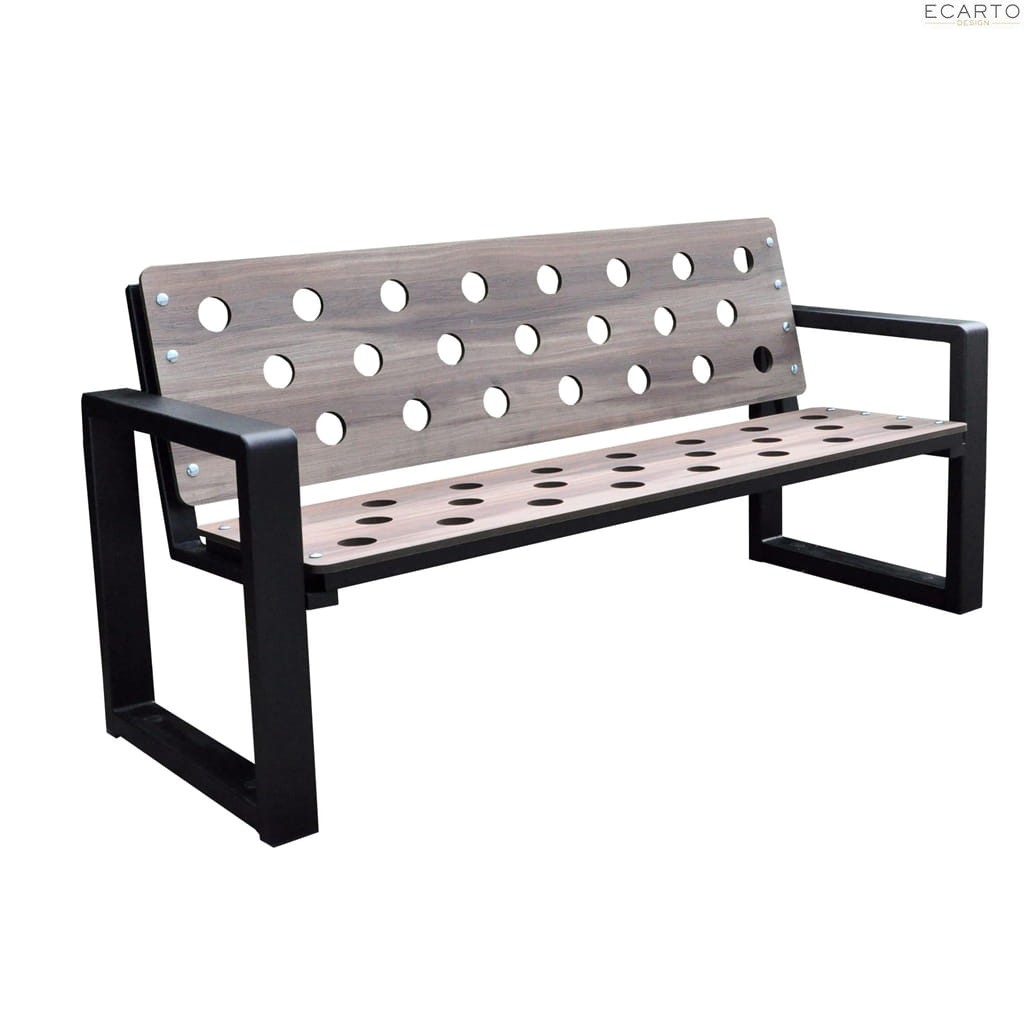 Wandaloodporna ławka miejska Grande HPL 175 cm