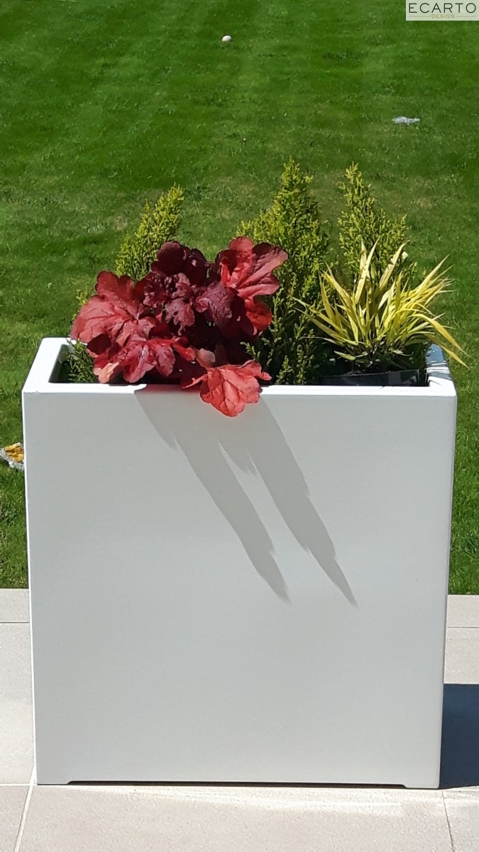 Donica LARGO 80x40x80 BIAŁY POŁYSK