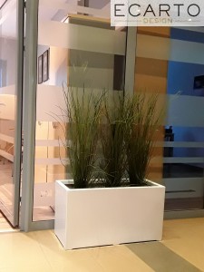 Donica  LARGO 80X38X43 BIAŁY POŁYSK