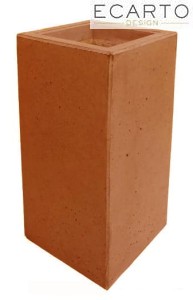 DONICA BETONOWA Z BONIOWANIEM 45x44x76 - ANTRACYT CEGLASTY