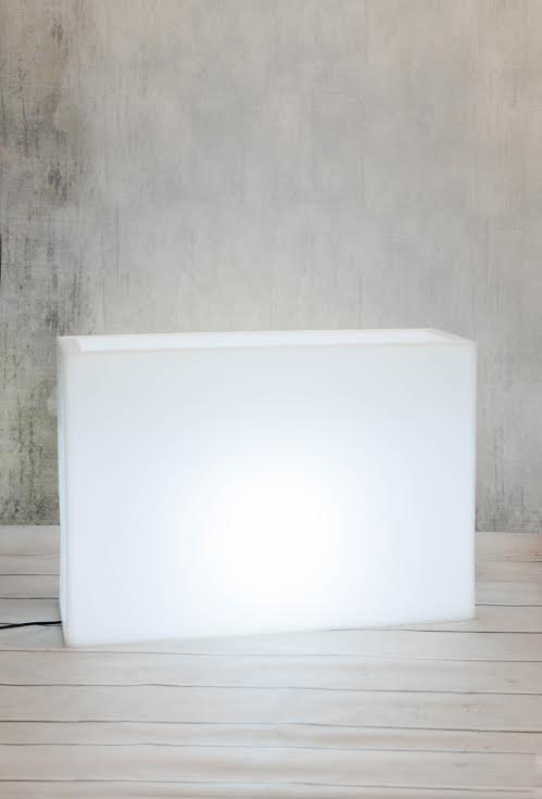 DONICA PODŚWIETLANA  LONGERINO 100X35X70 BIAŁA