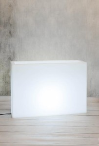 DONICA PODŚWIETLANA  LONGERINO 100X35X70 BIAŁA
