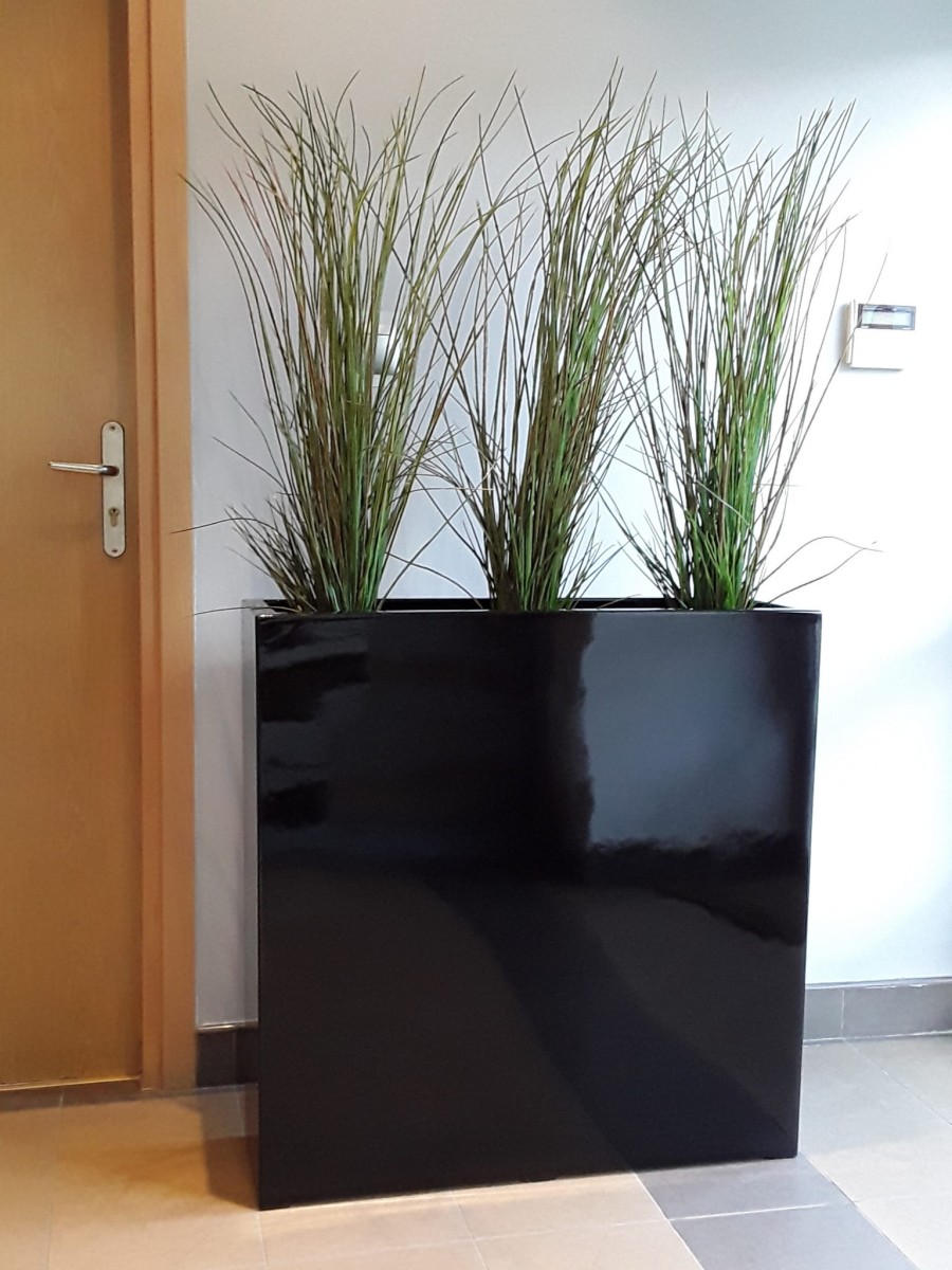 Donica  LARGO 90x28x90 CZARNY POŁYSK