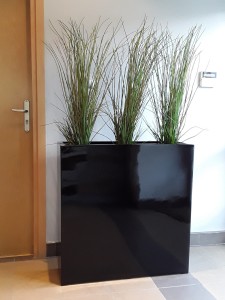 Donica  LARGO 90x28x90 CZARNY POŁYSK