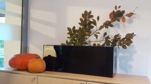 Donica  LARGO 75x28x28 CZARNY POŁYSK