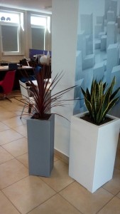 Donica CUBO ALTA 28X28X60 ANTRACYT MAT.