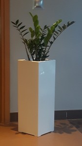 Donica  CUBO ALTA 28X28X90 BIAŁY POŁYSK